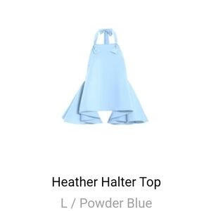 Muehleder Powder Blue Heather Halter Top